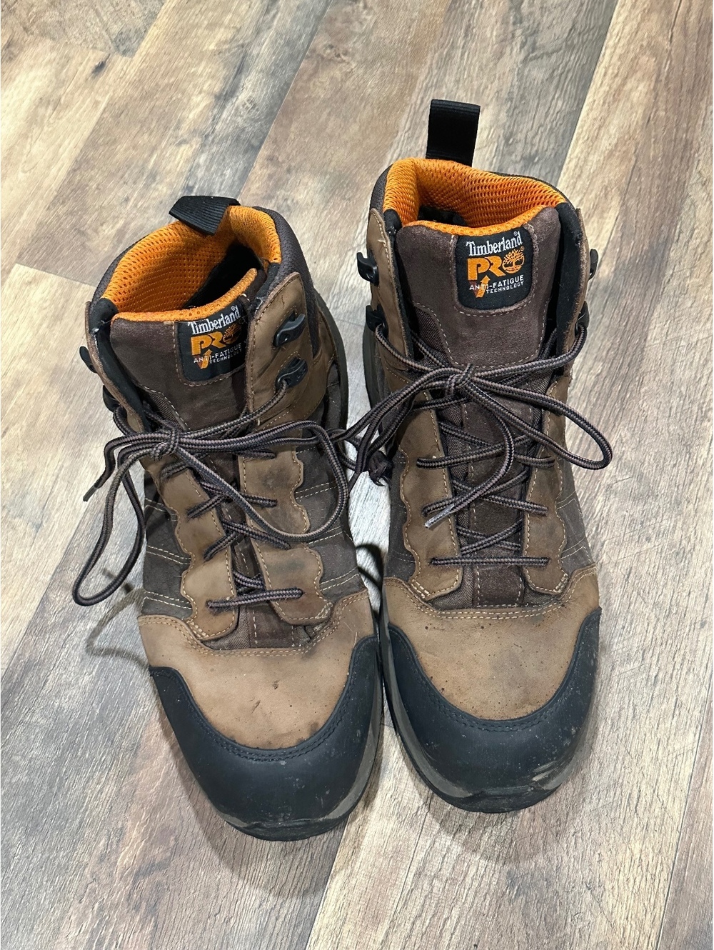 Timberland Pro brown work boots composite toe